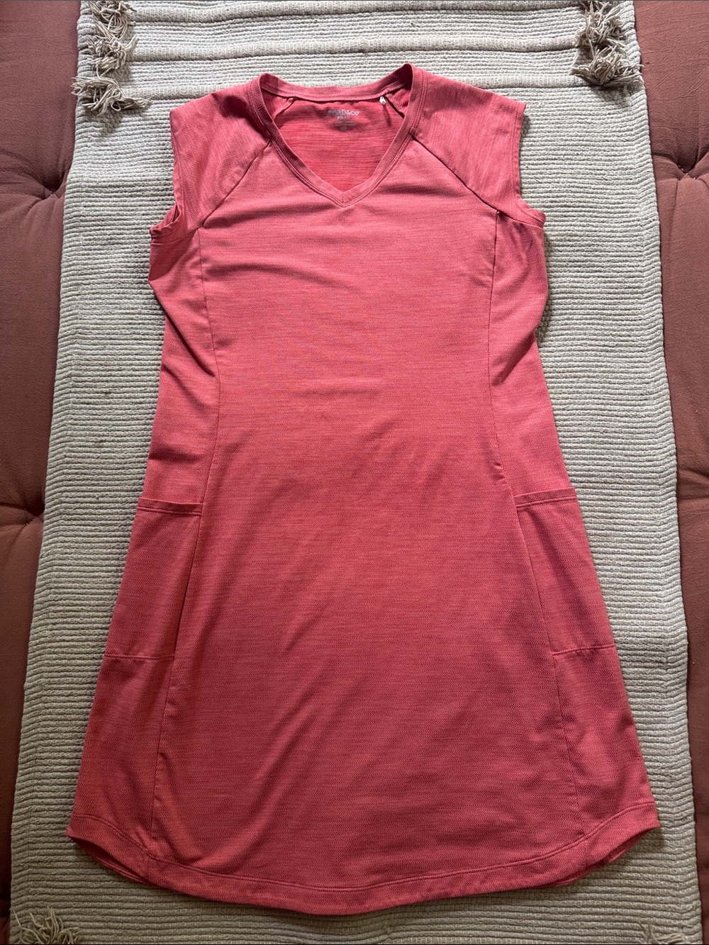 Toad&Co Tomboy tech dress cap sleeve coral salmon athletic women’s S NEW snags